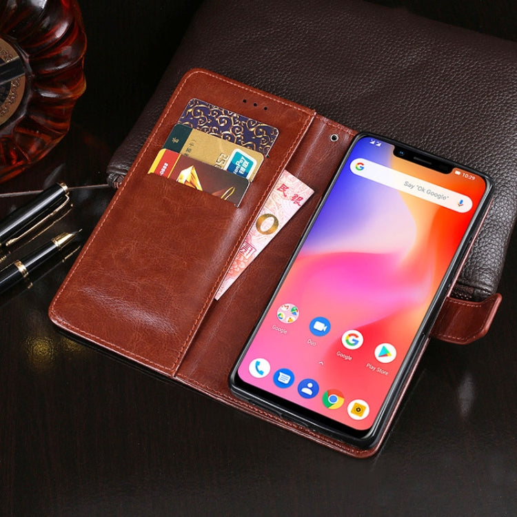 For Ulefone S10 Pro idewei Crazy Horse Texture Horizontal Flip Leather Case with Holder & Card Slots & Wallet(Dark Blue) - Ulefone Cases by idewei | Online Shopping UK | buy2fix