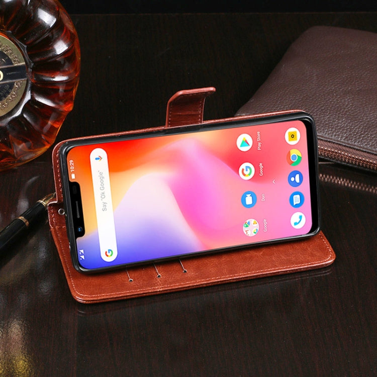 For Ulefone S10 Pro idewei Crazy Horse Texture Horizontal Flip Leather Case with Holder & Card Slots & Wallet(Yellow) - Ulefone Cases by idewei | Online Shopping UK | buy2fix