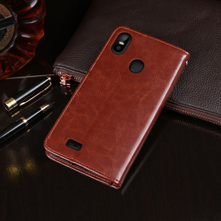 For Ulefone S10 Pro idewei Crazy Horse Texture Horizontal Flip Leather Case with Holder & Card Slots & Wallet(White) - Ulefone Cases by idewei | Online Shopping UK | buy2fix