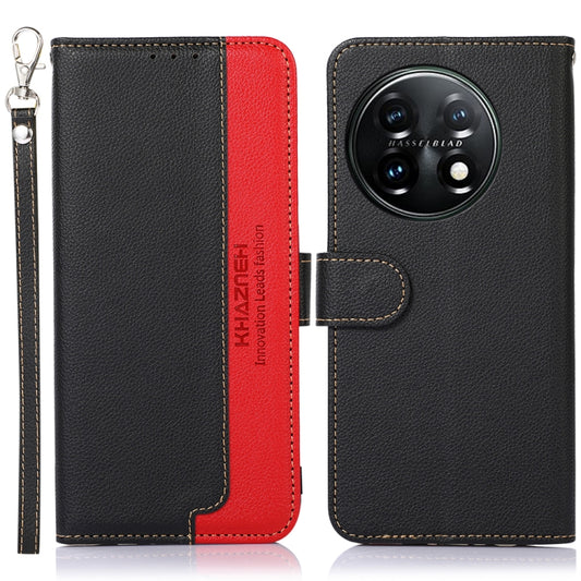 For OnePlus 11 KHAZNEH Litchi Texture Leather RFID Phone Case(Black) by buy2fix