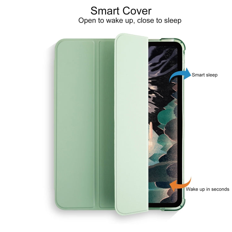 For iPad 10.2 2021 / 2020 / 2019 3-fold Shockproof Smart Leather Tablet Case(Green) - iPad 10.2 Cases by buy2fix | Online Shopping UK | buy2fix