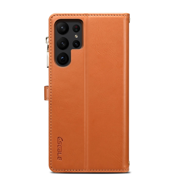 For Samsung Galaxy A54 5G ESEBLE Star Series Lanyard Zipper Wallet RFID Leather Case(Brown) - Galaxy Phone Cases by ESEBLE | Online Shopping UK | buy2fix