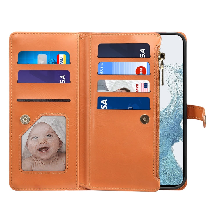 For Samsung Galaxy A54 5G ESEBLE Star Series Lanyard Zipper Wallet RFID Leather Case(Brown) - Galaxy Phone Cases by ESEBLE | Online Shopping UK | buy2fix