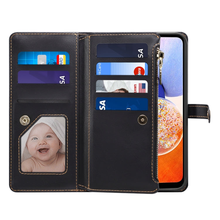 For Samsung Galaxy A14 5G ESEBLE Star Series Lanyard Zipper Wallet RFID Leather Case(Black) - Galaxy Phone Cases by ESEBLE | Online Shopping UK | buy2fix