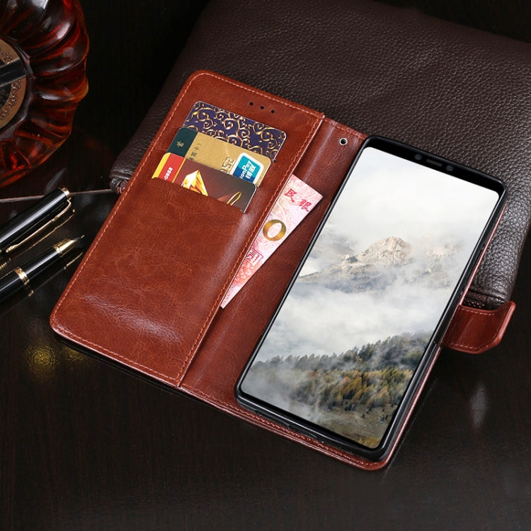 For Google Pixel 4 idewei Crazy Horse Texture Horizontal Flip Leather Case with Holder & Card Slots & Wallet(Dark Blue) - Google Cases by idewei | Online Shopping UK | buy2fix