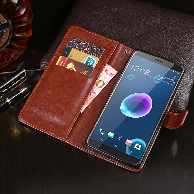 For HTC Desire 12 idewei Crazy Horse Texture Horizontal Flip Leather Case with Holder & Card Slots & Wallet(Sky Blue) - HTC by idewei | Online Shopping UK | buy2fix