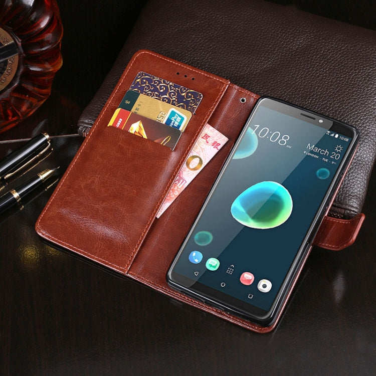 For HTC Desire 12+ idewei Crazy Horse Texture Horizontal Flip Leather Case with Holder & Card Slots & Wallet(Sky Blue) - More Brand by idewei | Online Shopping UK | buy2fix