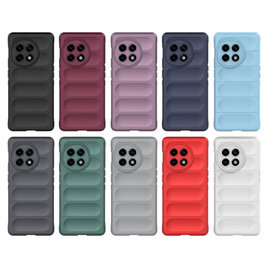 For OnePlus ACE 5G Magic Shield TPU + Flannel Phone Case(Grey) by buy2fix