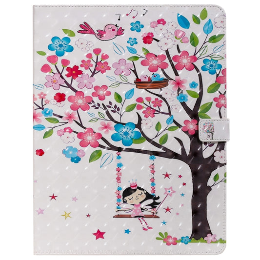 For iPad Pro 12.9 (2020) 3D Colored Drawing Horizontal Flip Leather Tablet Case with Holder & Card Slot & Wallet(Girl Under The Tree) - iPad Pro 12.9 (2020) Cases by buy2fix | Online Shopping UK | buy2fix