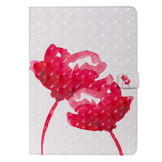 For iPad Pro 11 (2020) 3D Colored Drawing Horizontal Flip Leather Tablet Case with Holder & Card Slot & Wallet(Red Rose) - iPad Pro 11 (2020) Cases by buy2fix | Online Shopping UK | buy2fix