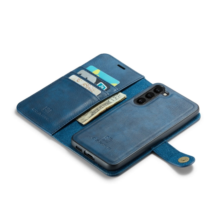 For Samsung Galaxy S23+ 5G DG.MING Crazy Horse Texture Detachable Magnetic Leather Case(Blue) by DG.MING
