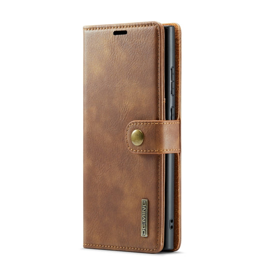 For Samsung Galaxy S23 Ultra 5G DG.MING Crazy Horse Texture Detachable Magnetic Leather Case(Brown) by DG.MING
