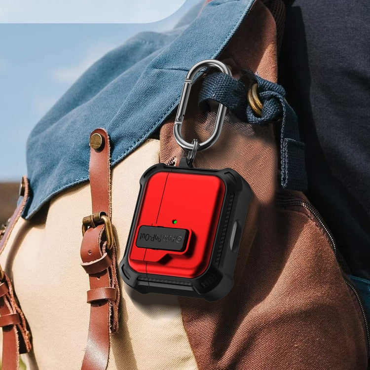 For AirPods 3 Signal Flag Wireless Earphones Case with Security Lock(Purple) by buy2fix