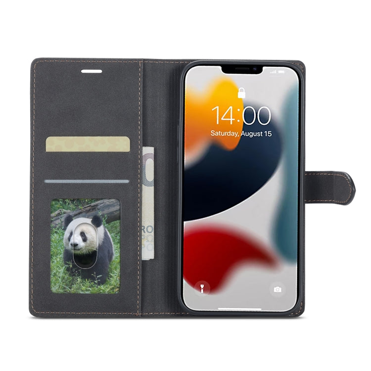 For iPhone 14 Pro Forwenw F1 Series Matte Strong Magnetism Leather Phone Case(Black) - iPhone 14 Pro Cases by Forwenw | Online Shopping UK | buy2fix