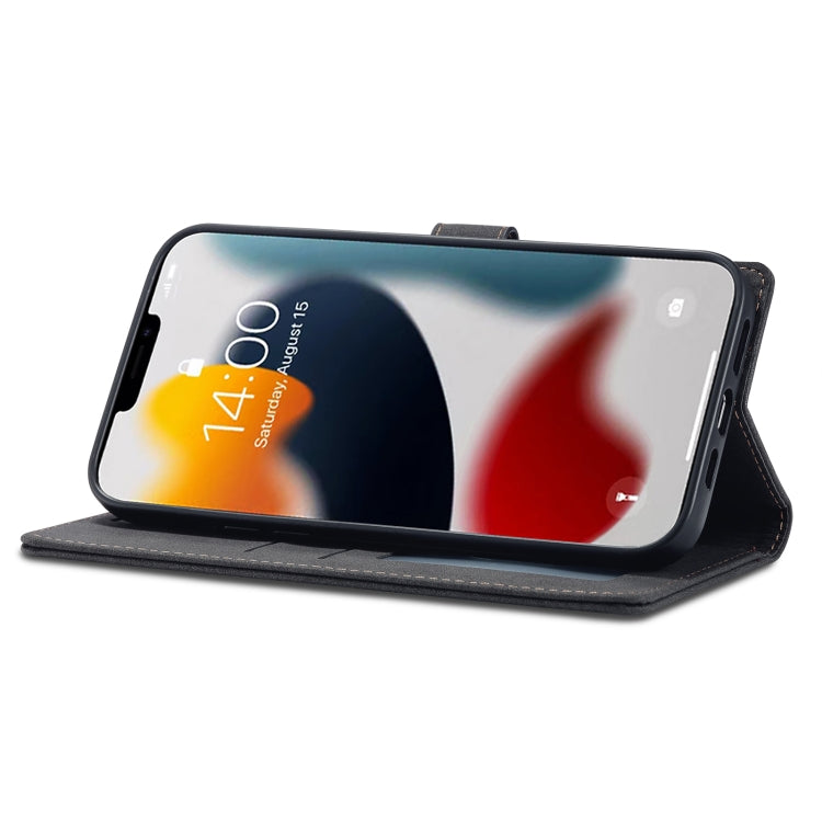 For iPhone 14 Pro Forwenw F1 Series Matte Strong Magnetism Leather Phone Case(Black) - iPhone 14 Pro Cases by Forwenw | Online Shopping UK | buy2fix