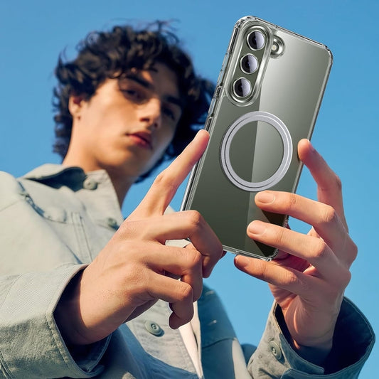 For Samsung Galaxy S23 5G Transparent Frosted MagSafe Phone Case by buy2fix