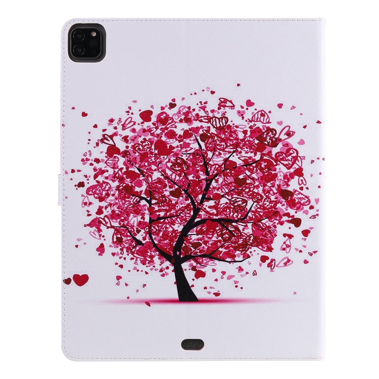 For iPad Pro 12.9 (2020) Colored Drawing Horizontal Flip Leather Tablet Case with Holder & Card Slot & Wallet(Color Tree) - iPad Pro 12.9 (2020) Cases by buy2fix | Online Shopping UK | buy2fix