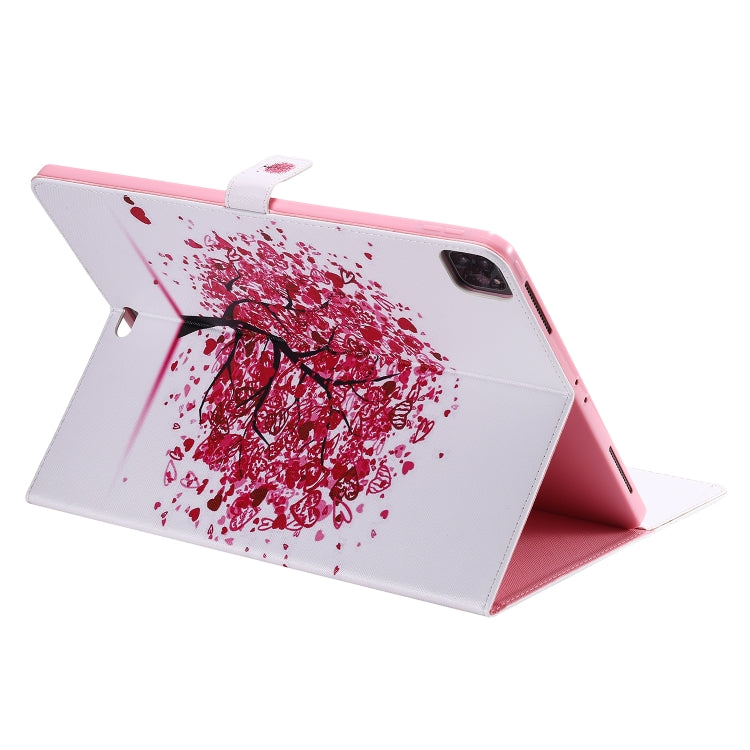 For iPad Pro 12.9 (2020) Colored Drawing Horizontal Flip Leather Tablet Case with Holder & Card Slot & Wallet(Color Tree) - iPad Pro 12.9 (2020) Cases by buy2fix | Online Shopping UK | buy2fix
