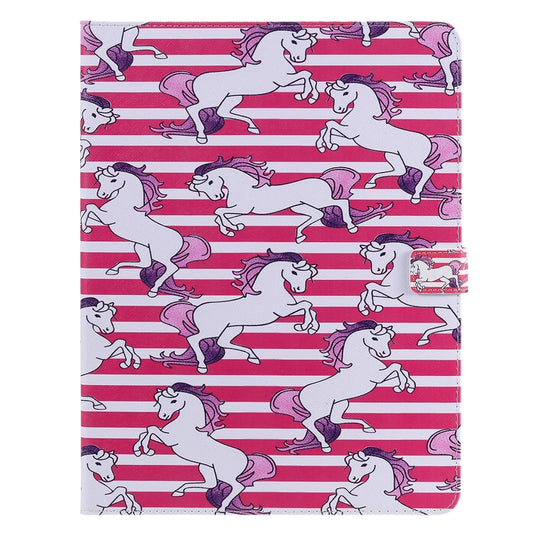 For iPad Pro 12.9 (2020) Colored Drawing Horizontal Flip Leather Tablet Case with Holder & Card Slot & Wallet(Horse) - iPad Pro 12.9 (2020) Cases by buy2fix | Online Shopping UK | buy2fix