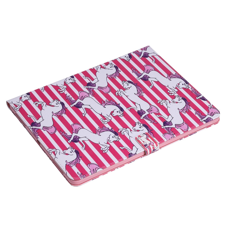 For iPad Pro 12.9 (2020) Colored Drawing Horizontal Flip Leather Tablet Case with Holder & Card Slot & Wallet(Horse) - iPad Pro 12.9 (2020) Cases by buy2fix | Online Shopping UK | buy2fix