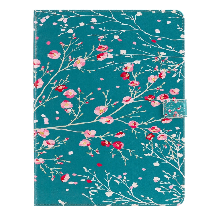 For iPad Pro 12.9 (2020) Colored Drawing Horizontal Flip Leather Tablet Case with Holder & Card Slot & Wallet(Apricot Blossom Tree) - iPad Pro 12.9 (2020) Cases by buy2fix | Online Shopping UK | buy2fix