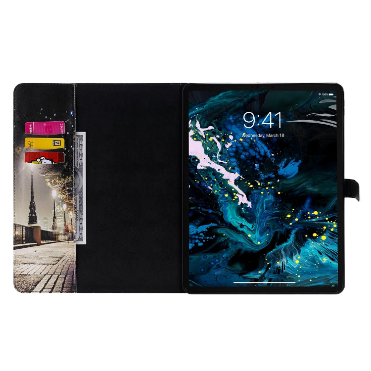 For iPad Pro 12.9 (2020) Colored Drawing Horizontal Flip Leather Tablet Case with Holder & Card Slot & Wallet(Cityscape) - iPad Pro 12.9 (2020) Cases by buy2fix | Online Shopping UK | buy2fix