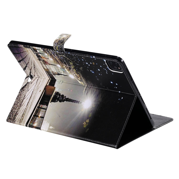 For iPad Pro 12.9 (2020) Colored Drawing Horizontal Flip Leather Tablet Case with Holder & Card Slot & Wallet(Cityscape) - iPad Pro 12.9 (2020) Cases by buy2fix | Online Shopping UK | buy2fix