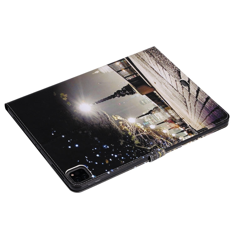 For iPad Pro 12.9 (2020) Colored Drawing Horizontal Flip Leather Tablet Case with Holder & Card Slot & Wallet(Cityscape) - iPad Pro 12.9 (2020) Cases by buy2fix | Online Shopping UK | buy2fix