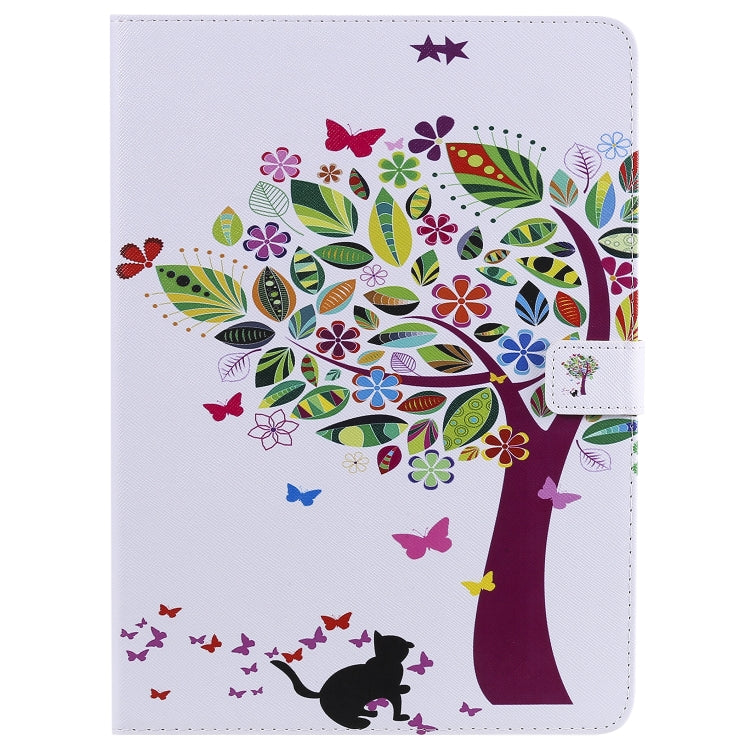 For iPad Pro 11 (2020) Colored Drawing Horizontal Flip Leather Tablet Case with Holder & Card Slot & Wallet(Cat and Tree) - iPad Pro 11 (2020) Cases by buy2fix | Online Shopping UK | buy2fix
