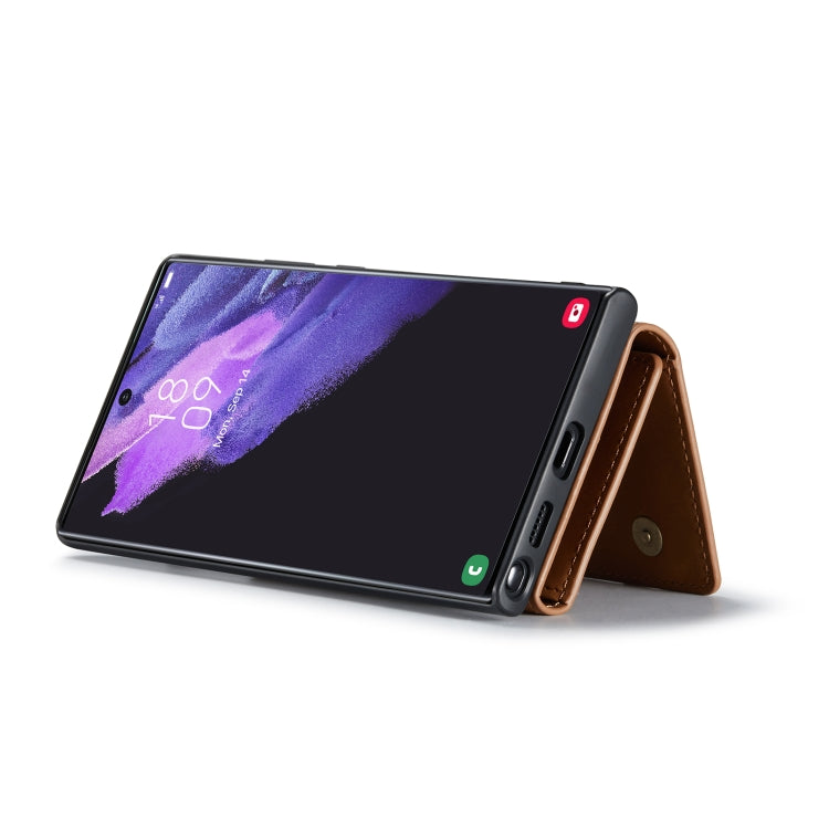 For Samsung Galaxy S23 Ultra 5G DG.MING M1 Series 3-Fold Multi Card Wallet Phone Case(Brown) - Galaxy S23 Ultra 5G Cases by DG.MING | Online Shopping UK | buy2fix