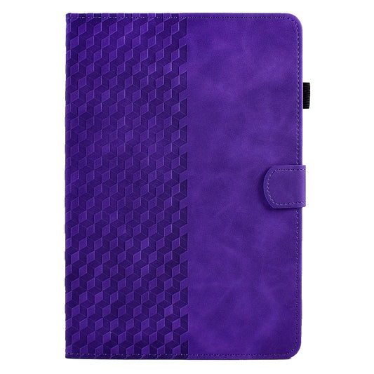 For 8.0 inch Universal Tablet Rhombus Embossed Leather Case(Purple) - 8 inch by buy2fix | Online Shopping UK | buy2fix
