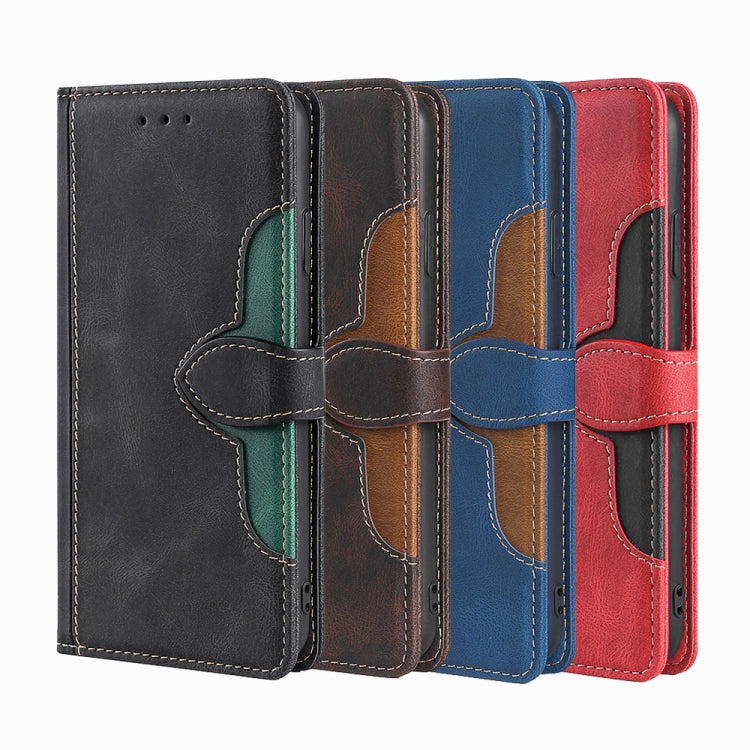 For OPPO Reno8 T 4G Skin Feel Magnetic Buckle Leather Phone Case(Red) by buy2fix