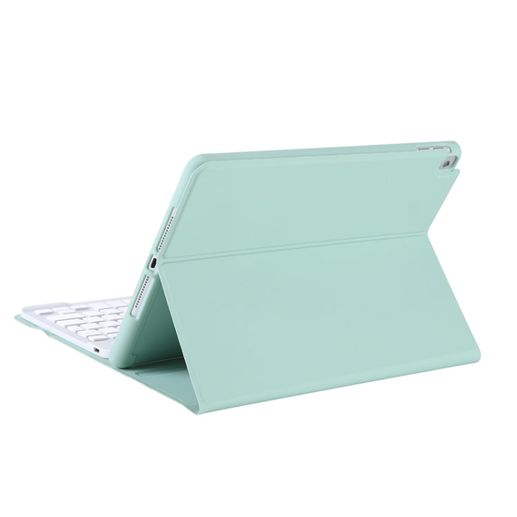 T11B 2020 For iPad Air 4 / Air 5 / Pro 11 inch 2022 / 2021 / 2020 / 2018 TPU Candy Color Ultra-thin Bluetooth Keyboard Tablet Case with Stand & Pen Slot(Light Green) - Universal by buy2fix | Online Shopping UK | buy2fix