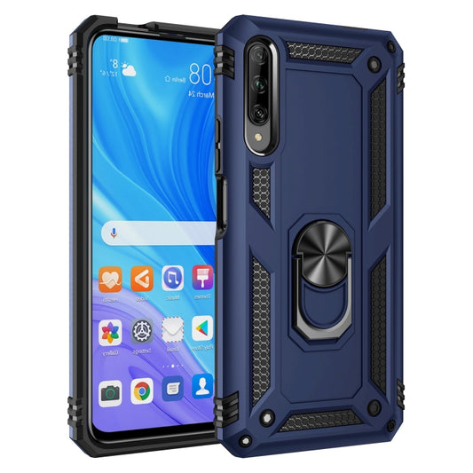 For Huawei Y9s Shockproof TPU + PC Protective Case with 360 Degree Rotating Holder(Blue) by buy2fix