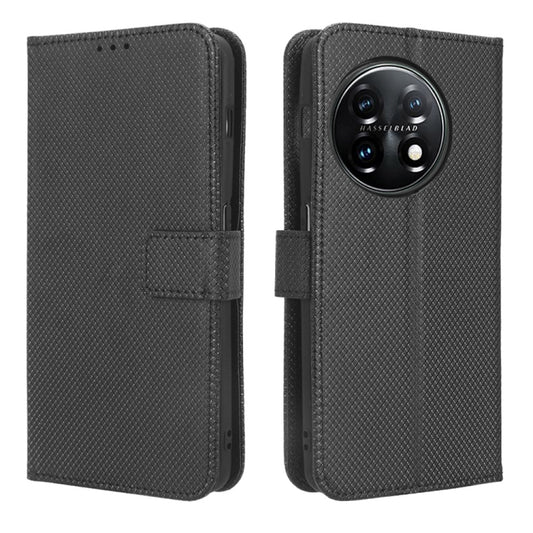 For OnePlus 11 5G Diamond Texture Leather Phone Case(Black) by buy2fix