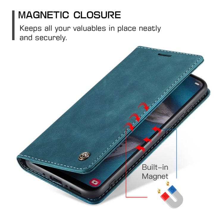 For Samsung Galaxy A34 5G CaseMe 013 Multifunctional Horizontal Flip Leather Phone Case(Blue) by CaseMe