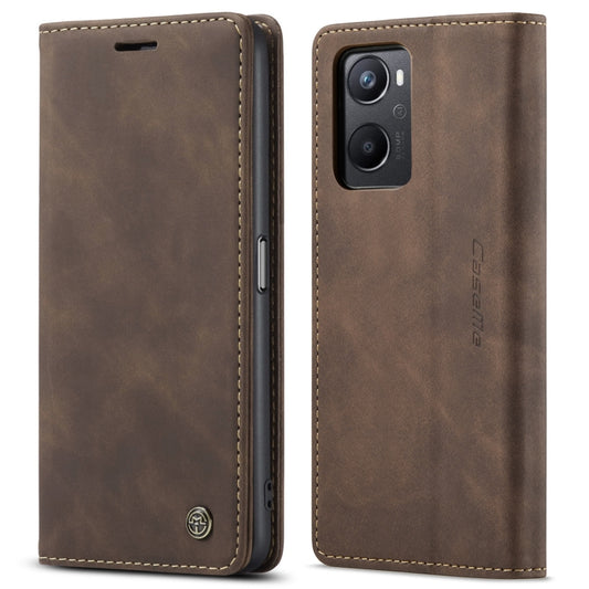 CaseMe 013 Multifunctional Horizontal Flip Leather Phone Case For OPPO A96 4G / A36 4G/A76 4G/K10 4G /Realme 9i 4G (Coffee) by CaseMe