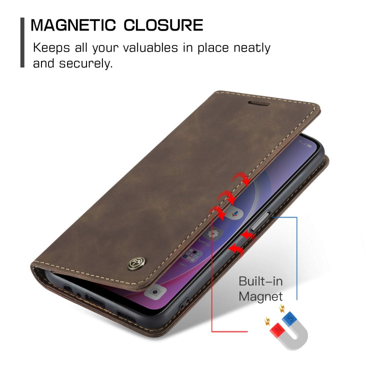 CaseMe 013 Multifunctional Horizontal Flip Leather Phone Case For OPPO A96 4G / A36 4G/A76 4G/K10 4G /Realme 9i 4G (Coffee) - OPPO Cases by CaseMe | Online Shopping UK | buy2fix