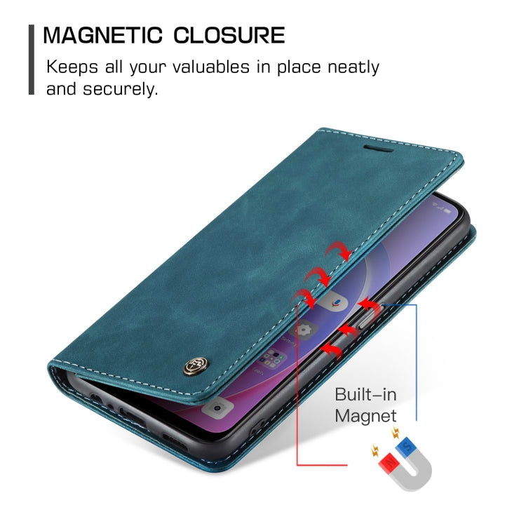 CaseMe 013 Multifunctional Horizontal Flip Leather Phone Case For OPPO A96 4G / A36 4G/A76 4G/K10 4G /Realme 9i 4G (Blue) - OPPO Cases by CaseMe | Online Shopping UK | buy2fix