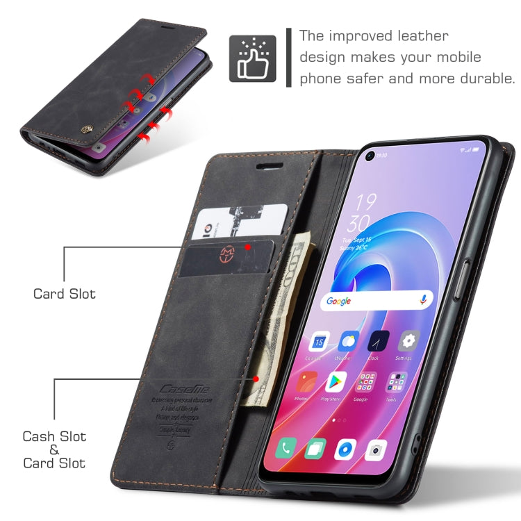 CaseMe 013 Multifunctional Horizontal Flip Leather Phone Case For OPPO A96 4G / A36 4G/A76 4G/K10 4G /Realme 9i 4G (Black) - OPPO Cases by CaseMe | Online Shopping UK | buy2fix