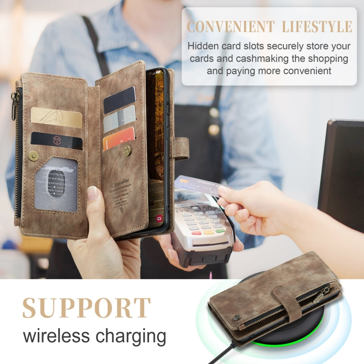 For Samsung Galaxy S23+ 5G CaseMe C30 Multifunctional Leather Phone Case(Brown) by CaseMe