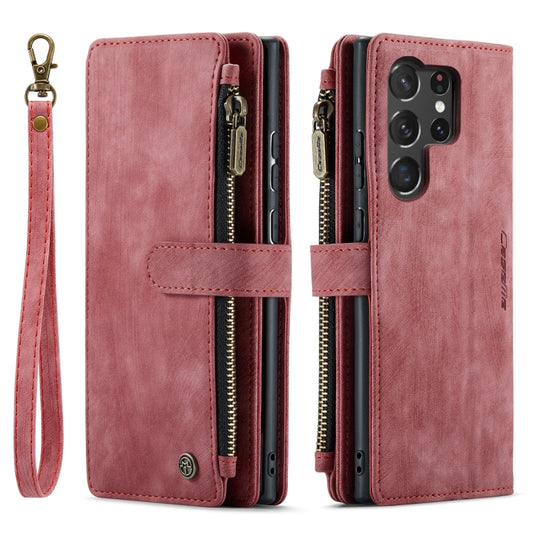 For Samsung Galaxy S23 Ultra 5G CaseMe C30 Multifunctional Leather Phone Case(Red) by CaseMe