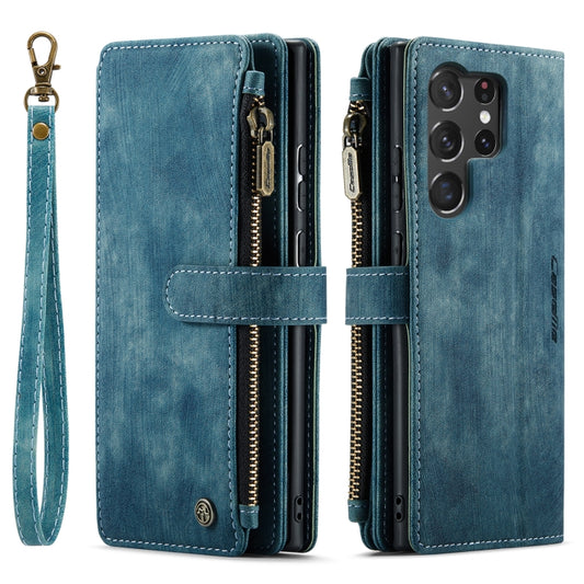 For Samsung Galaxy S23 Ultra 5G CaseMe C30 Multifunctional Leather Phone Case(Blue) by CaseMe