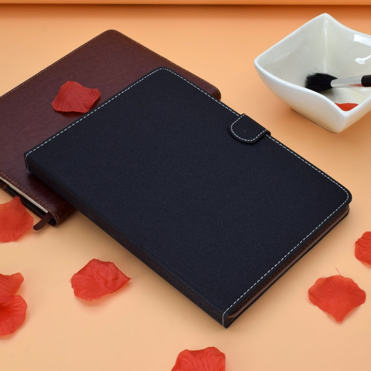 For 10 inch Solid Color Tablet PC Universal Magnetic Horizontal Flip Leather Case with Card Slots & Holder(Black) - 10 - 11 inch by buy2fix | Online Shopping UK | buy2fix