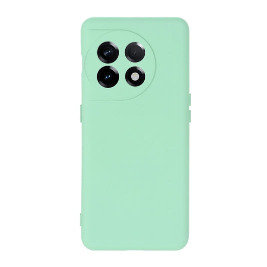 For OnePlus 11 Pure Color Liquid Silicone Shockproof Full Coverage Phone Case(Green) by buy2fix