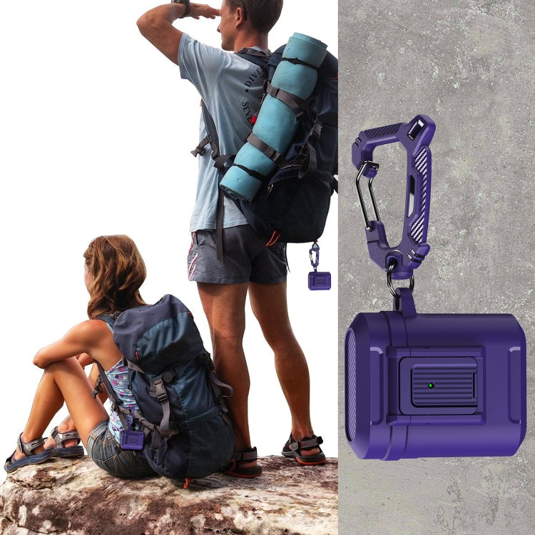 For AirPods 1 / 2 Earphone TPU + PC Protective Case(Purple) by buy2fix