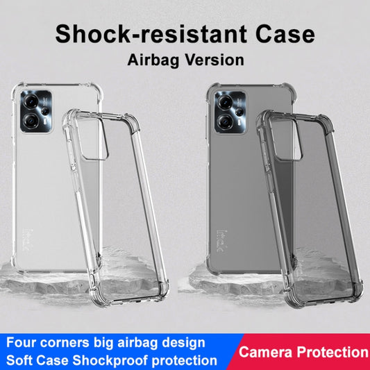 For Motorola Moto G13 4G / G23 4G imak Shockproof Airbag TPU Phone Case(Transparent Black) by imak