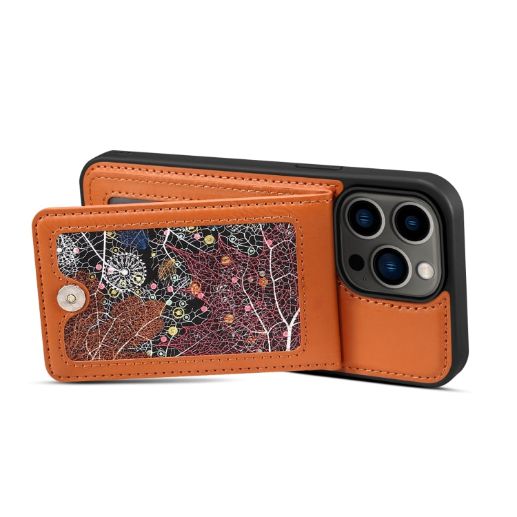 For iPhone 13 ESEBLE Star Series Lanyard Holder Card Slot Phone Case(Brown) - iPhone 13 Cases by ESEBLE | Online Shopping UK | buy2fix