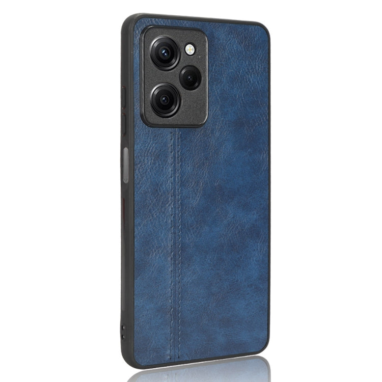 For Xiaomi Redmi Note 12 Pro Speed/Poco X5 Pro 5G Sewing Cow Pattern Skin PC + PU + TPU Phone Case(Blue) - Xiaomi Cases by buy2fix | Online Shopping UK | buy2fix
