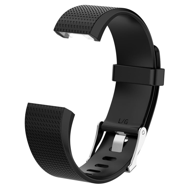 For Fitbit Charge 2 Common Texture Silicone Watch Band with Buckle, Size:S(Light Purple) - Watch Bands by buy2fix | Online Shopping UK | buy2fix